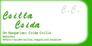 csilla csida business card